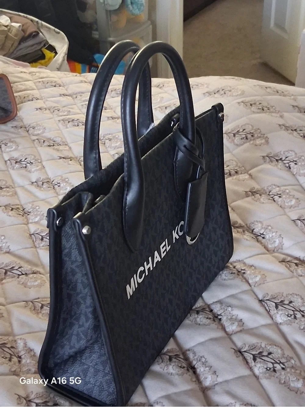 Michael Kors Black Logo Tote Briefcase